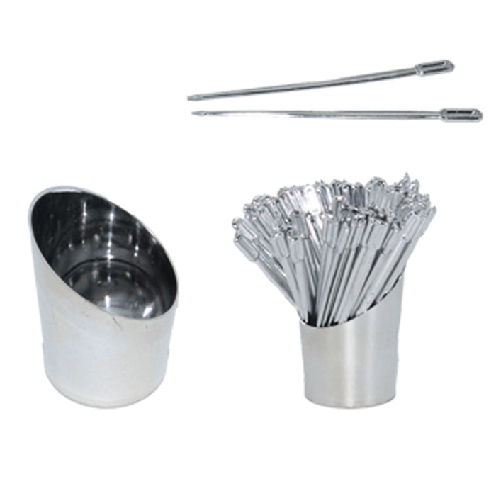 400 Silver Cocktail Picks Martini Fruit Cheese Food Sample Appetizer Skewer 3.3"