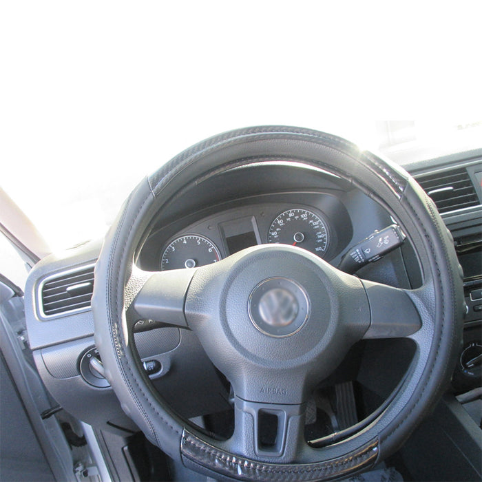 Universal Steering Wheel Cover Car Truck Black Graphite Odorless Auto 15 New $$