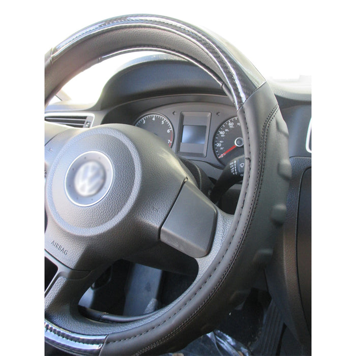 Universal Steering Wheel Cover Car Truck Black Graphite Odorless Auto 15 New $$