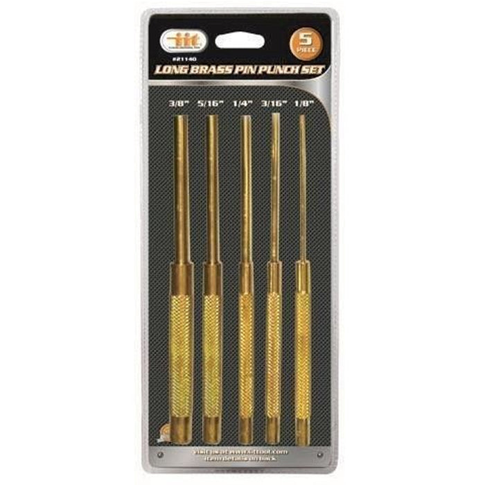 5 Pc Punch Set Brass Precision Roll Drift Pin Gunsmithing Steel Armorer Tool 8"