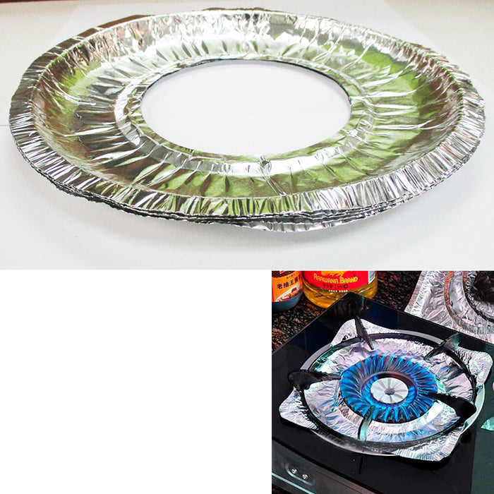 48 Aluminum Foil Round Burner Bib Gas Stove Range Oven Liner Cover Disposable 9"
