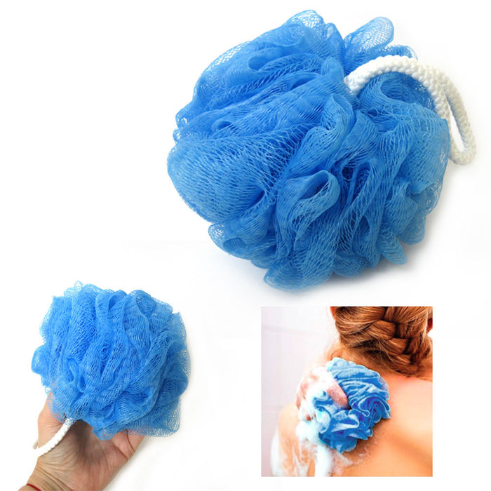 2 Pc Bath Shower Sponge Puff Loofah Exfoliating Body Brush Scrubber Massage Mesh