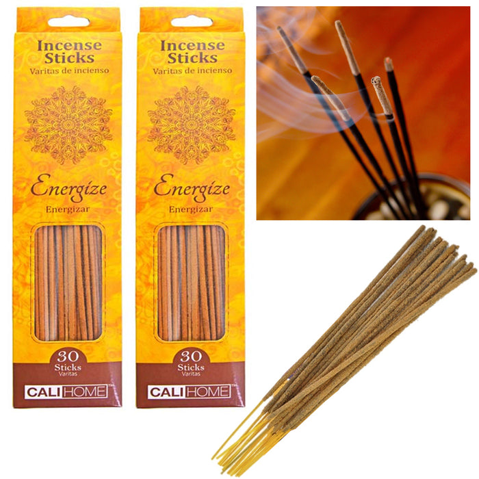 60 Energize Incense Sticks Burning Fragrance Aroma Therapy Concentrated Scents