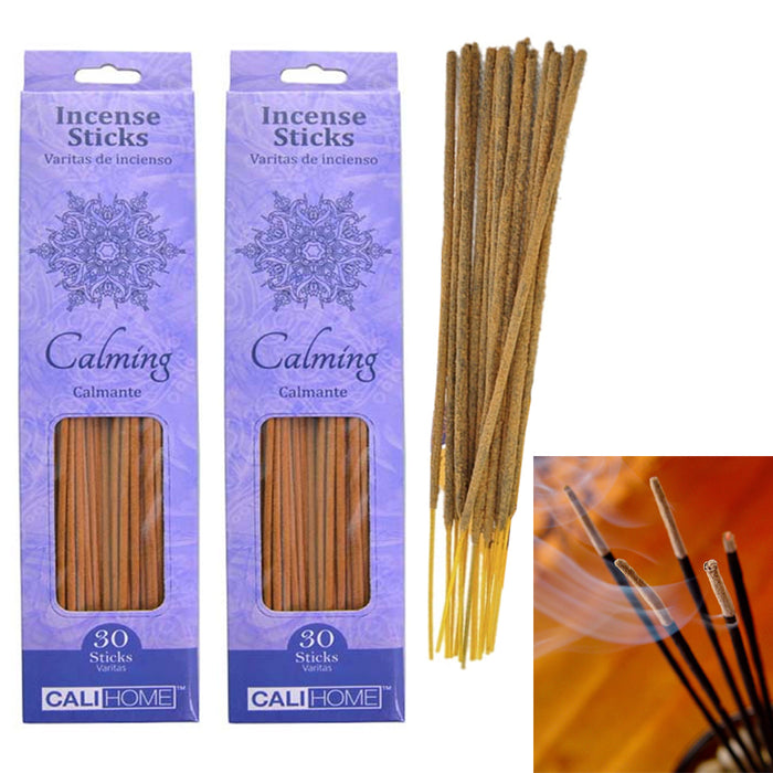 60 Pc Anti Stress Incense Sticks Calming Aroma Therapy Fragrance Meditate Scents