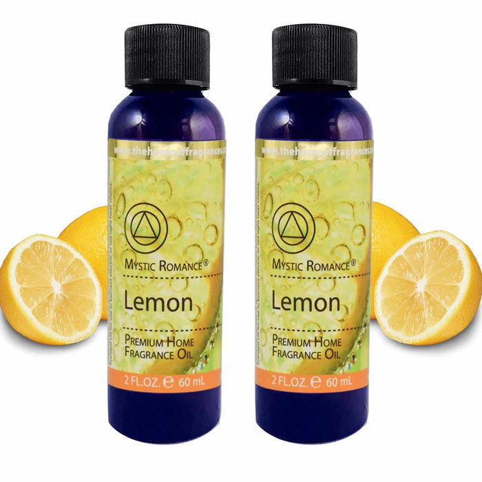 2 Lemon Citrus Scent Aroma Therapy Oil Home Fragrance Air Diffuser Burner 2oz