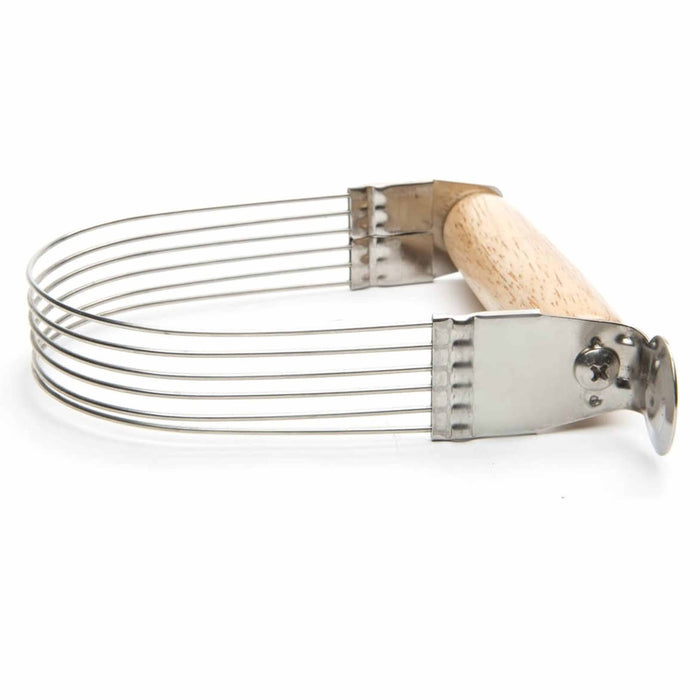 1 Stainless Steel Wooden Grip Pastry Blender Wire Dough Cutter Flour Mixer Cake