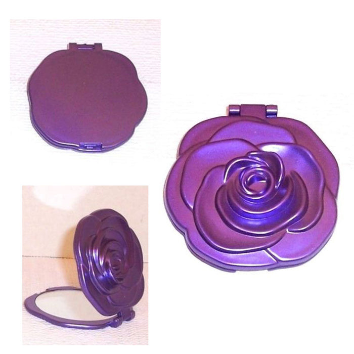 2 Pc Rose Magnifiying Makeup Pocket Small Mirror Portable Women Cosmetic Travel