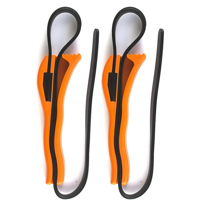 2 Rubber Strap Wrench Set Adjustable Hand Grip Lid Plumbing Tighten Oil Filter