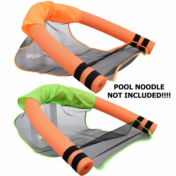 2 Pc Floating Pool Noodle Chair Water Hammock Raft Float Seat Harness Net Swim