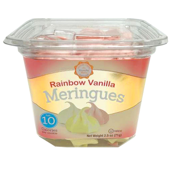 3Pk Low Calorie Rainbow Vanilla Cookie Meringue Snack Gluten Nut Fat Free 2.5oz