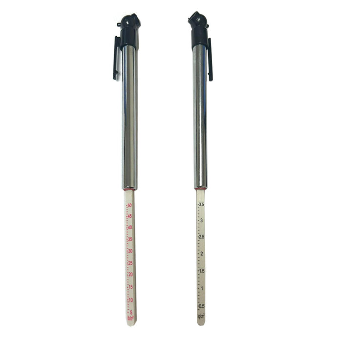 2 Pk Pencil Tire Pressure Gauges Air 5-50 Psi Auto Tool Car Bicycle Bike Trucks