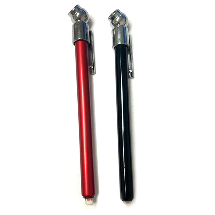 2 Pencil Tire Gauges 10-100 Psi Aluminum Air Pressure Car Truck Bike Bicycle