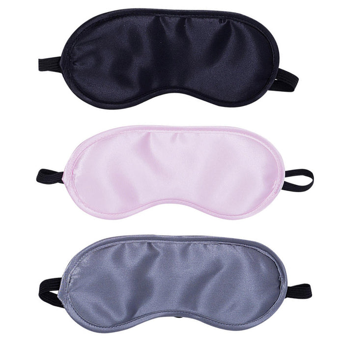 1 PC Silk Sleep Eye Mask Travel Soft Padded Shade Cover Blindfold Sleeping Relax