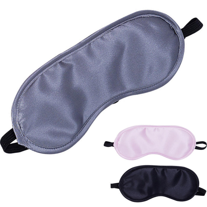 2 PCS Eye Mask Sleep Silk Shade Cover Blindfold Travel Relax Rest Sleeping Patch