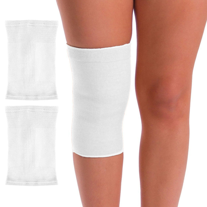 2 Pc Elastic Knee Support Wrap Leg Brace Pain Relief Sleeve Sports Protection