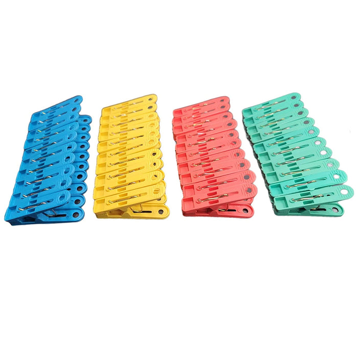 40 X Clothespins Multi Color Plastic Clothes Pegs Laundry Clips Pins