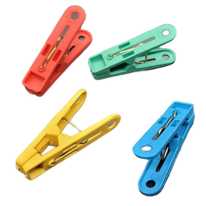 80 X Clothes Pegs Laundry Clips Pins Clothespins Multi Color Plastic