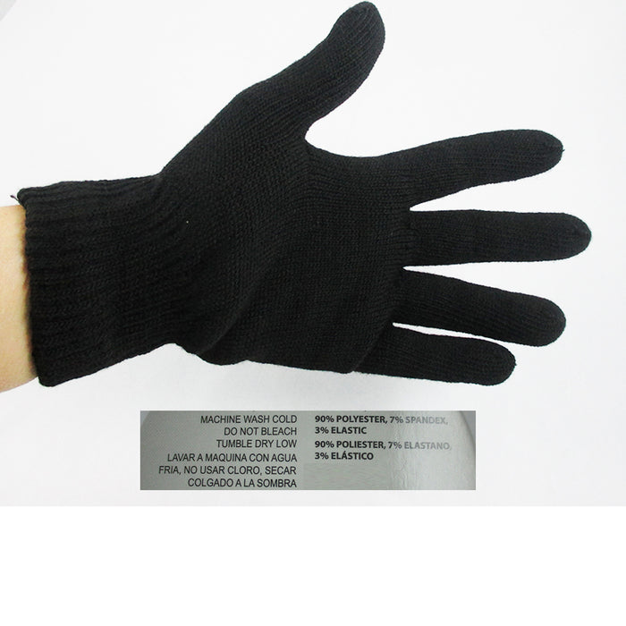 12 Pair Black Magic Man Woman Unisex Gloves Hand Wrist Warmer Winter Cold Soft