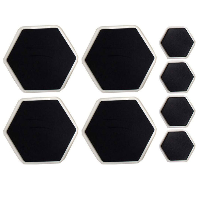 8 Pc Multi Surface Furniture Sliders Glides 7" and 3.5" Pads Mat Floor Protector