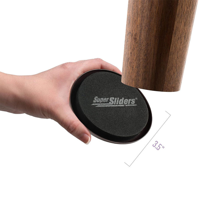 32 Pc Round Furniture Movers Sliders Glides 3.5" Feet Pads Multi Surface Brown