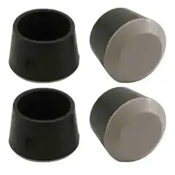 4 Pc Rubber Furniture Foot 1" Black Chair Tips Leg Feet Caps Pads Slide Gripper