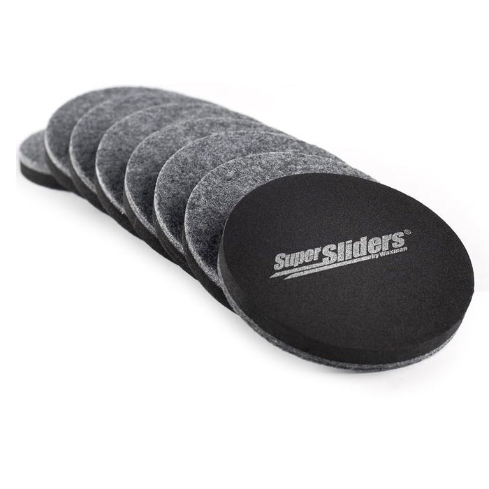 16 Large Round Furniture Movers Glides Sliders 3.5" All Surface Floors Felt Pads
