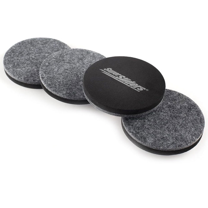 16 Large Round Furniture Movers Glides Sliders 3.5" All Surface Floors Felt Pads