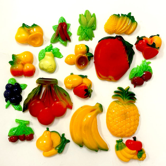 36 Pc Refrigerator Magnets Set Assorted Fruits Food Magnet Kitchen Fridge Locker