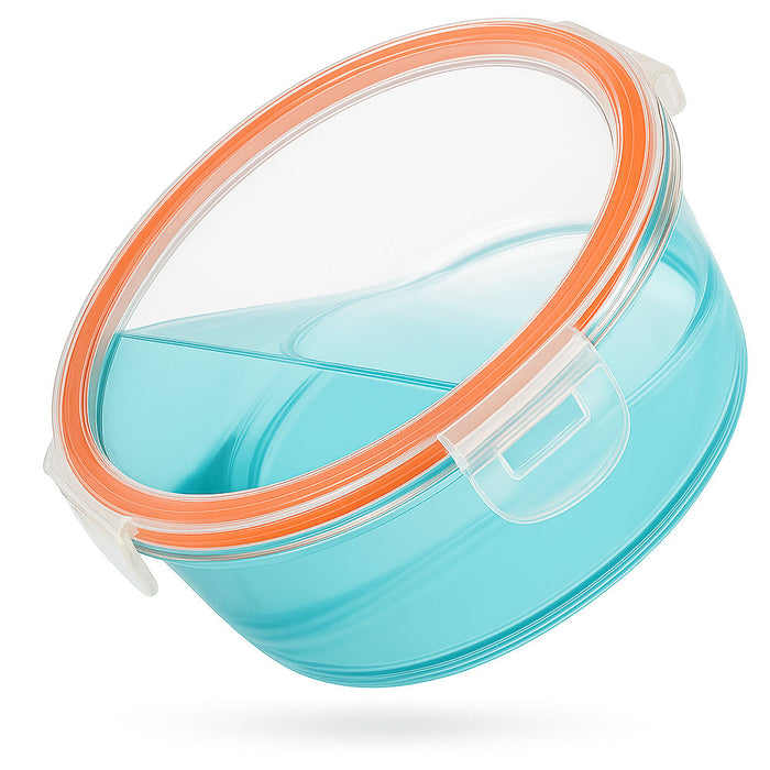 10 Pk Plastic Meal Prep Round Containers Airtight Lid BPA Free Food Storage Set