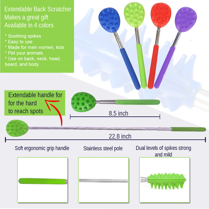 1 Extendable Cactus Back Scratcher Double Side Itch Relieve Back Neck Head Beard Body