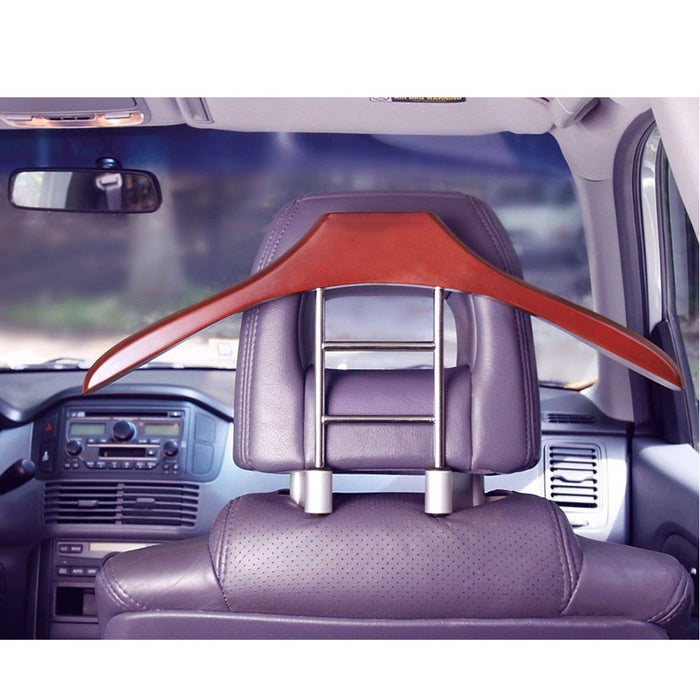 Car Butler Wood Coat Hanger Auto Valet Headrest Luxury Hanger Clothes No Wrinkle