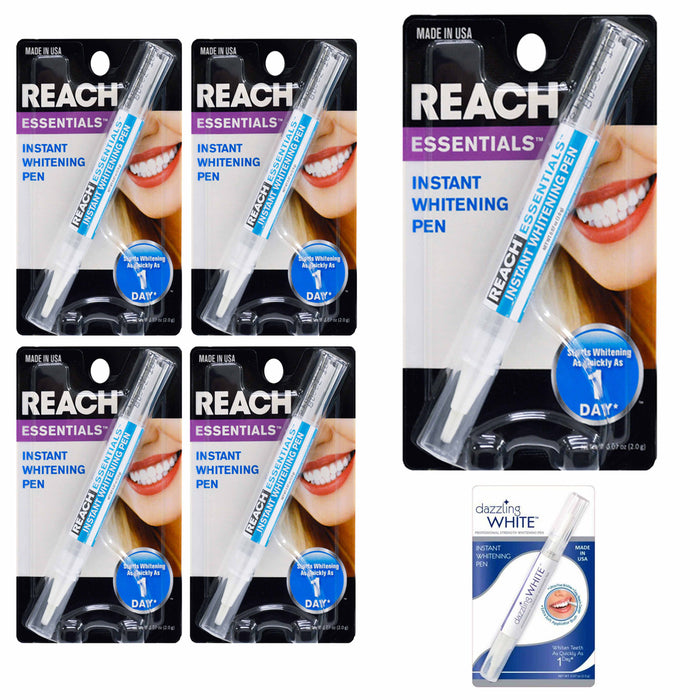 5 Pack Instant Teeth Whitening Pen Professional Strength Cleaning Dental Gel Lot