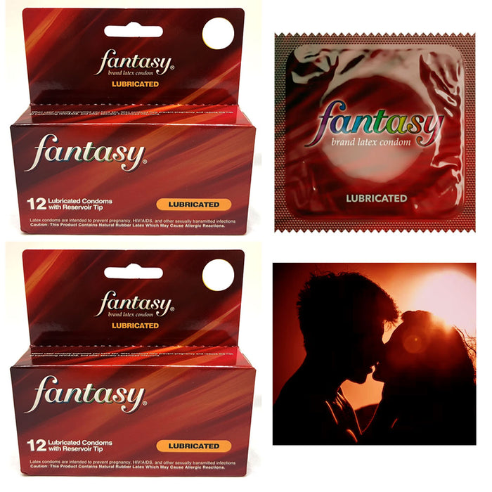 24 Ct Fantasy Lubricated Condoms Latex Male Protection Ultra Pleasure Sensation