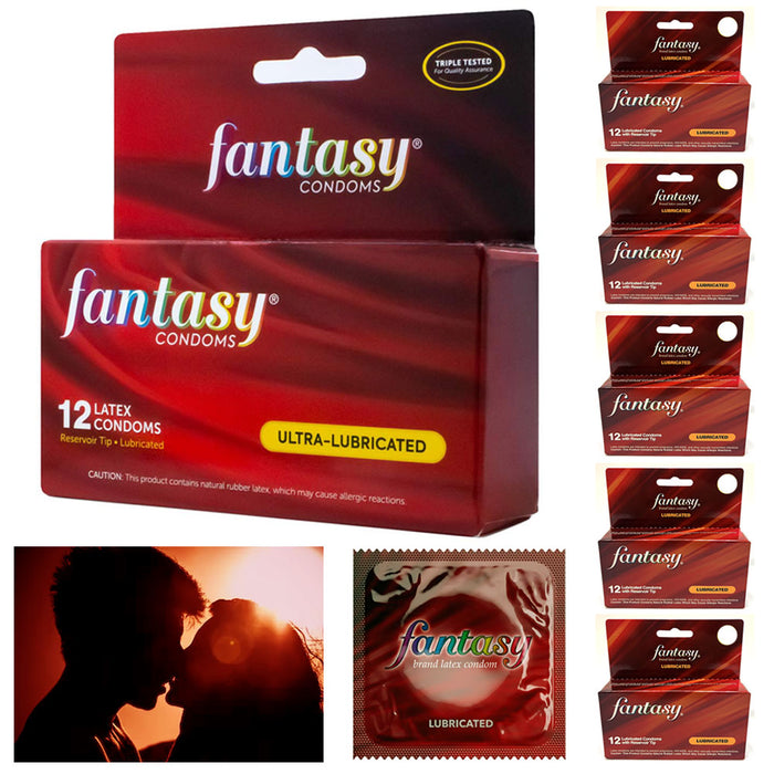 72 Ct Bulk Fantasy Latex Lubricated Condoms Protection Natural Raw Feeling Lubed