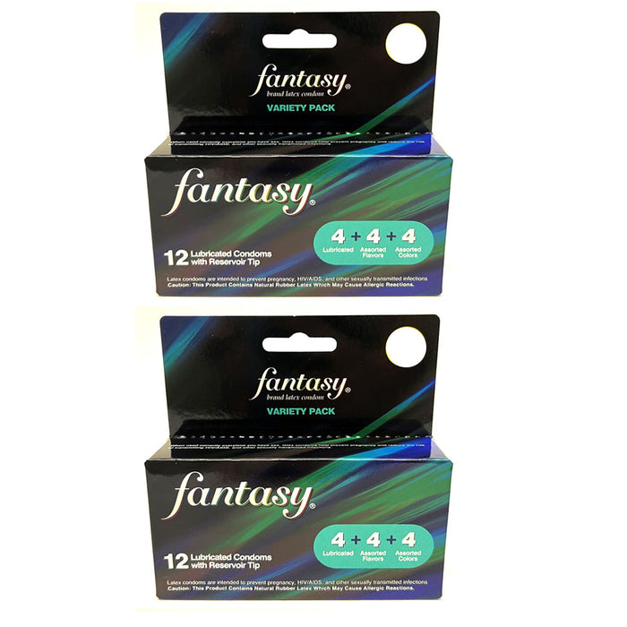 24ct Fantasy Condoms Lubricated Assorted Styles Flavors Colors Latex P   AllTopBargains
