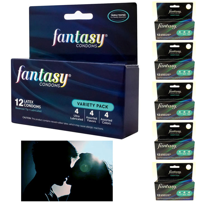 72 Ct Fantasy Bulk Lubricated Condoms Assorted Styles Flavors Flavored —  AllTopBargains