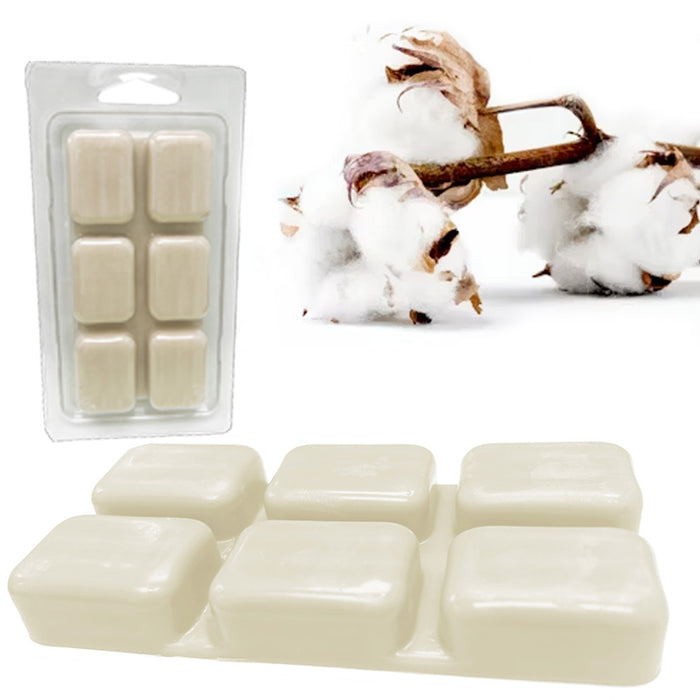 6 Cube Natural Cotton Wax Melt Scented 1pack 2.5oz Long Last Fresh Calming Aroma