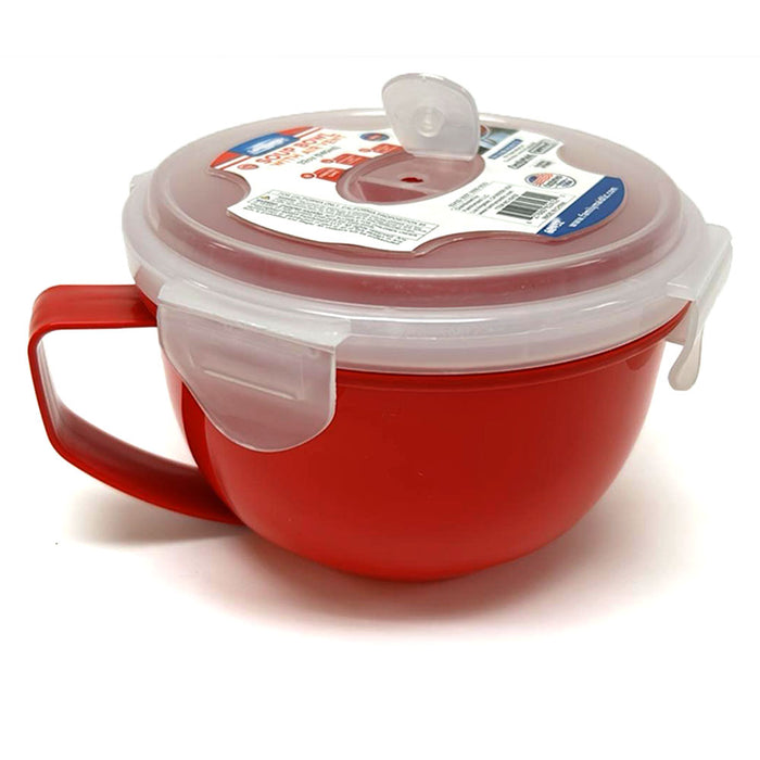 4 Pc Meal Prep Soup Bowls Microwaveable Food Lunch Container Mug Vent Lid 32oz