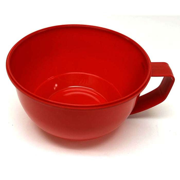 2 Plastic Soup Bowls Microwaveable Food Lunch Container Mug Vent Lid Handle 32oz