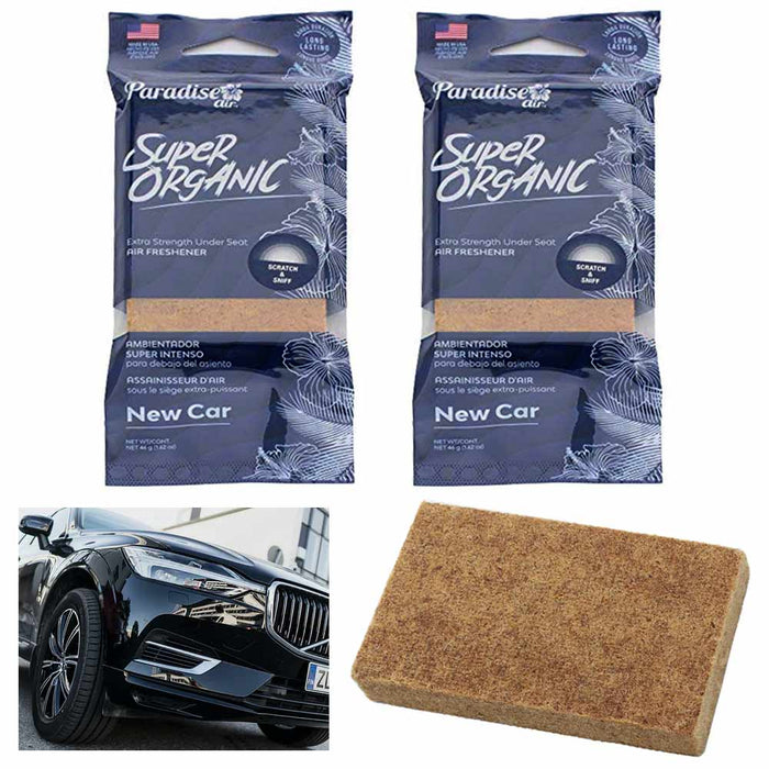 2 Pc Paradise Super Organic New Car Scent Air Freshener Block Stone Fragrance