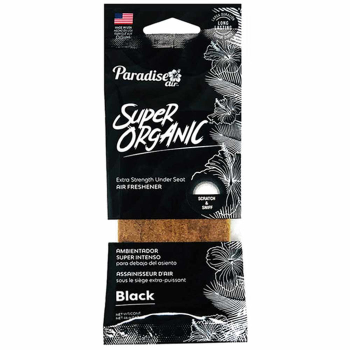 4 X Super Organic Black Scent Car Air Freshener Block Stone Under Seat Fragrance