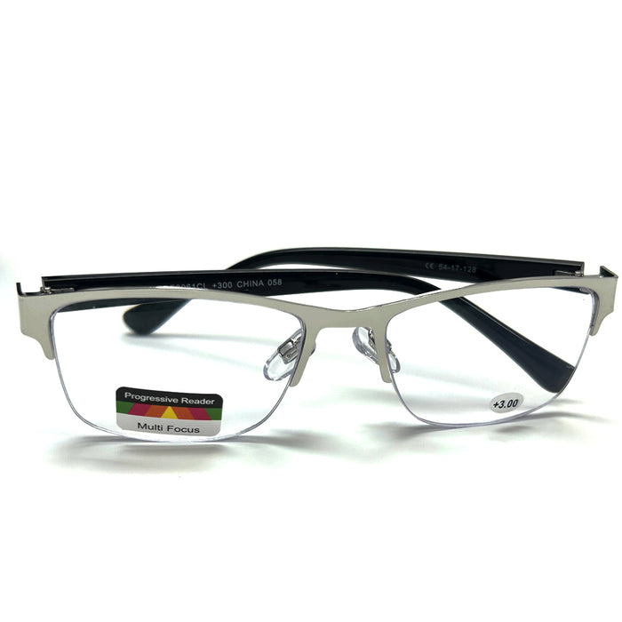 2pk Multifocus Progressive Reading Glasses Spring Hinge Trifocal Eyeglass +3.00