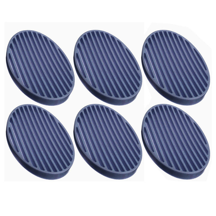 6 Pc Silicone Bar Soap Saver Dish Blue Tray Draining Holder Rack Bathroom Shower