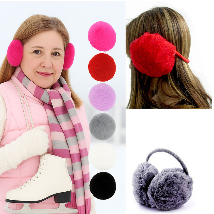 Kids Classic Ear Warmers/Earmuffs-Winter Faux Fur Warm Ear Muffs Adult Boys Girl