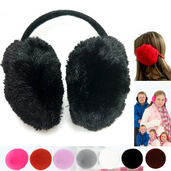 Kids Classic Ear Warmers/Earmuffs-Winter Faux Fur Warm Ear Muffs Adult Boys Girl
