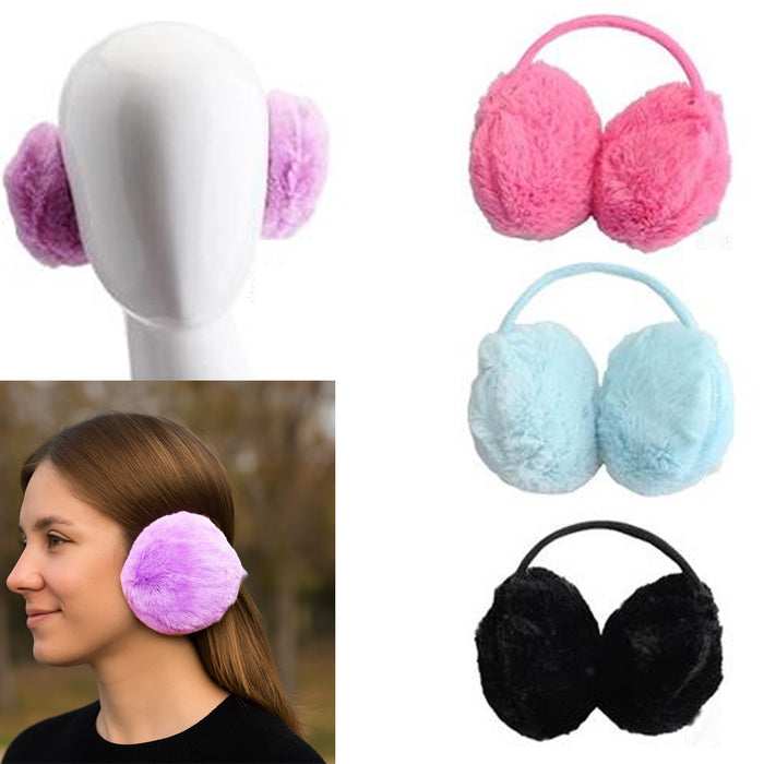 1 Pc Womens Faux Fur Fluffy Ear Muffs Warmer Plush Band Earmuffs Earlap Winter