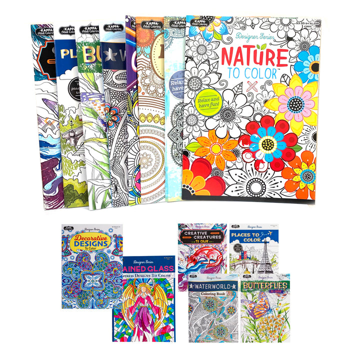 4 Pack Adult Mandala Coloring Book Stress Relieving Style Patterns Relaxation