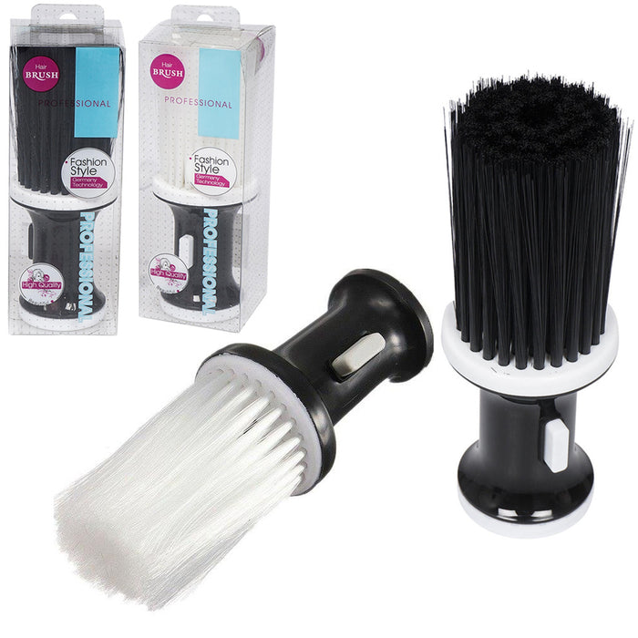 2 Pc Professional Barber Brush Shaving Shave Hard Plastic Handle Long Bristle