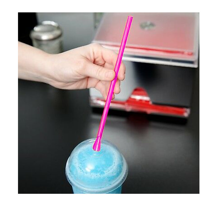 50 Pc Snow Cone Spoon Straws Multicolor Slush Shaved Icy Smoothie Drinking Party