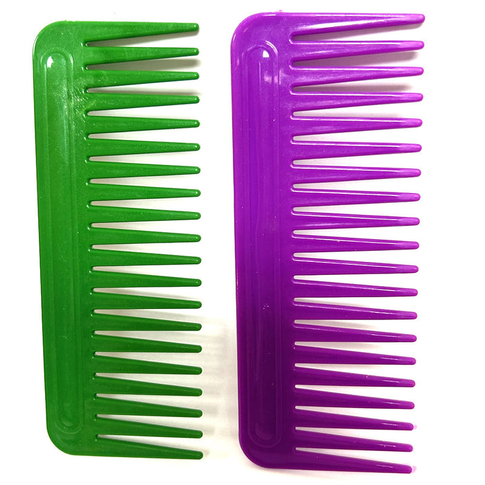 2 Jumbo Hair Detangling Shower Comb Wide Tooth No Handle Dry Wet Gently Detangle